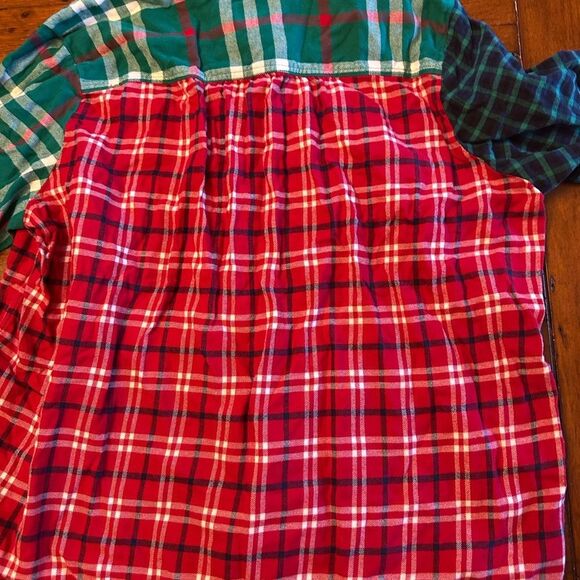 Plaid Womens Shirt - Red and Green - Picture 4 of 6